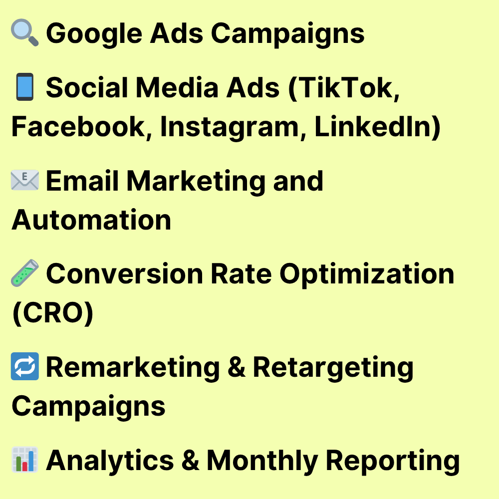 Digital Marketing Monthly Plan
